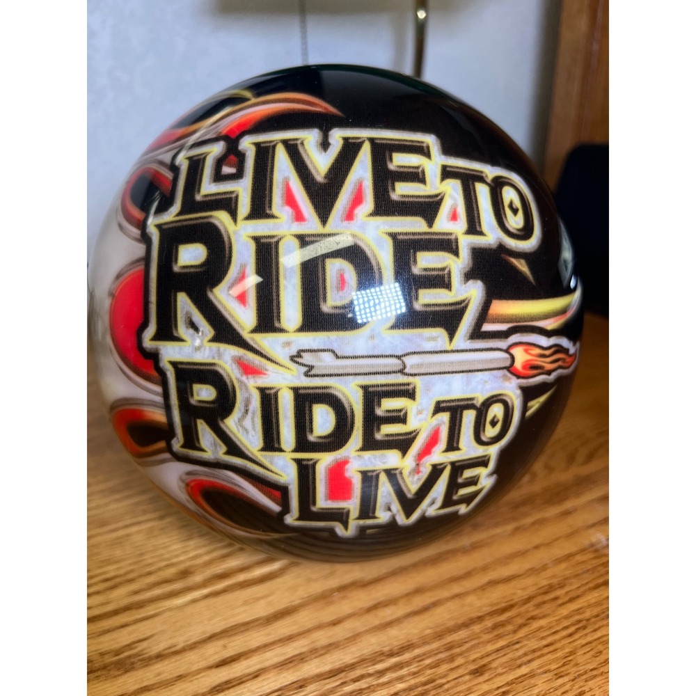 Brunswick Harley-Davidson Flames Viz-A-Ball 15lb Bowling Ball Undrilled HBV2143